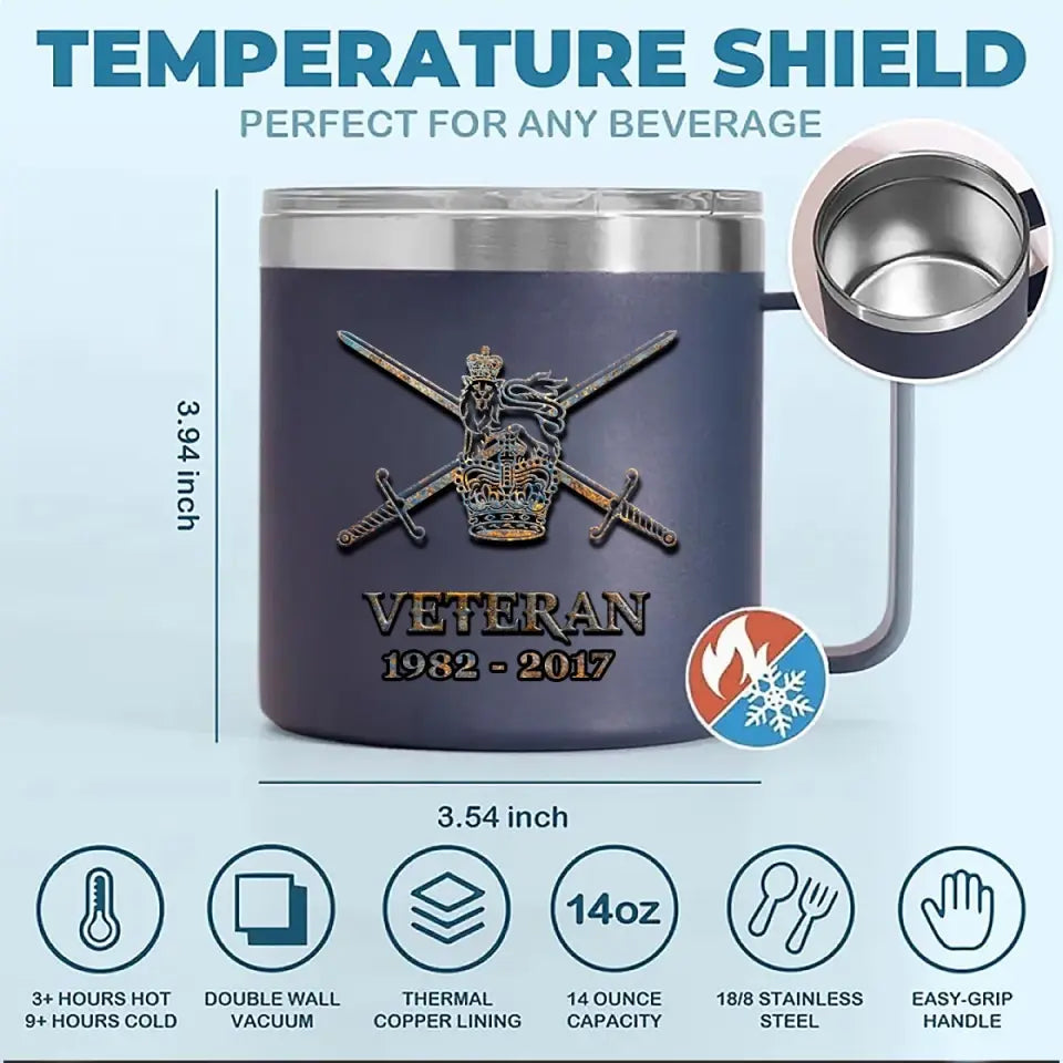 Personalized UK Veteran Logo Custom Service Time QTVQ241326