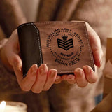 Personalized Australian Army Retired Custom Rank & Name, Service Time Laser Engraved Wallet Printed AHVA241247