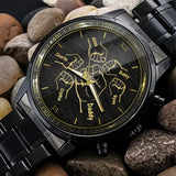 Personalized Family Fist Bump Happy Father's Day Daddy Hands & Kid Names Watch Printed HN241375