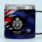 Personalized Australian Police Branch Logo Custom Name & Time Coffee Cup 3D 12oz Printed KVH241387