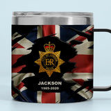 Personalized UK Police Branch Logo Custom Name & Time Coffee Cup 3D 12oz Printed KVH241387