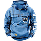 Personalized Retired UK Police Department Custom Time American Retro Hooded Sweatshirt Printed KVH241440