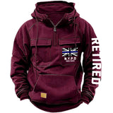 Personalized Retired UK Police Department Custom Time American Retro Hooded Sweatshirt Printed KVH241440