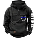 Personalized Retired UK Police Department Custom Time American Retro Hooded Sweatshirt Printed KVH241440