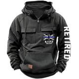Personalized Retired UK Police Department Custom Time American Retro Hooded Sweatshirt Printed KVH241440