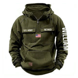 Personalized US Veteran Canada Flag American Retro Hooded Sweatshirt Printed QTVA241485