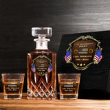 Personalized UK Police Department Custom Name, Rank & Time Decanter Set With Glasses Printed AHVA241495