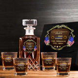 Personalized UK Police Department Custom Name, Rank & Time Decanter Set With Glasses Printed AHVA241495