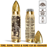 Personalized I'm a Veteran I Love Freedom I Wore Dog Tags I Have Served My Country I Walked The Walk Australian Army Bullet Tumbler Printed AHVA241515