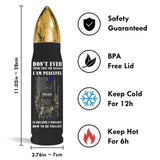 Personalized Don't Ever Think That The Reason I Am Peaceful Í Because I Forgot How To Be Violent US Police Custom Rank, Name & Department Bullet Tumbler Printed AHHN241527