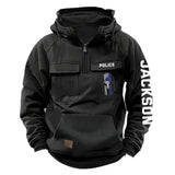 Personalized Spartan Helmet Canadian Police Custom Name American Retro Hooded Sweatshirt Printed QTKH241544
