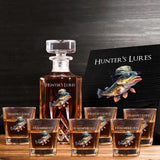 Personalized Fishing Fisherman Gift For Him Decanter set with glasses Printed HN241539
