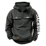 Personalized US Police Flag Custom Name & ID American Retro Hooded Sweatshirt Printed QTKH241553