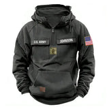 Personalized US Army Veteran Rank Camo & Name
American Retro Hooded Sweatshirt Printed QTVA241572