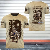 Personalized I Wished They'd Bring Back The Draft That Would Fix All You Whiny Bitches Australian Veteran 3D T-shirt Printed AHHN241577