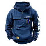 Personalized Australian Veteran Starpan Helmet & Name American Retro Hooded Sweatshirt Printed QTKH241589