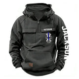 Personalized UK Veteran Starpan Helmet & Name American Retro Hooded Sweatshirt Printed QTKH241589