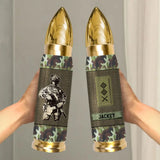 Personalized Irish Veteran Rank Camo Custom Name Bullet Tumbler Printed VA241591