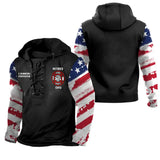 Personalized Retired US Firefighter Department US Flag Lace-up Long Sleeves Hoodie 3D Printed QTHN241607