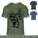 Personalized UK Veteran Camo Custom Name & Time T-shirt Printed VQ241619