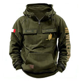 Personalized French Veteran Rank Gold & Logo American Retro Hooded Sweatshirt Printed KVH241636