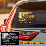 Personalized Welder US Flag Custom Name Decal Printed KVH241643