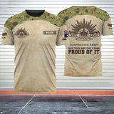 Personalized Australian Army Been There Done That & Damn Proud Of It 3D T-shirt Printed AHHN241648