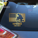 Personalized US Veteran Service Time Australia Flag Decal Printed QTHN241675