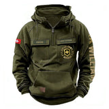 Personalized Swiss Army Veteran Rank Gold & Logo American Retro Hooded Sweatshirt Printed KVH241669