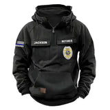 Personalized US Police Logo Retired Police Custom Name American Retro Hooded Sweatshirt Printed KVH241673