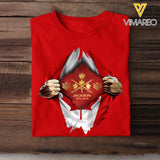 Personalized Canadian Veteran Logo Canada Flag Custom Rank & Name T-shirt Printed LVA241749