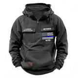 Personalized Retired US Police Department US Police Flag Blue Line American Retro Hooded Sweatshirt Printed QTHN241766