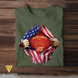 Personalized US University Of Military US Flag T-shirt Printed KVH241810