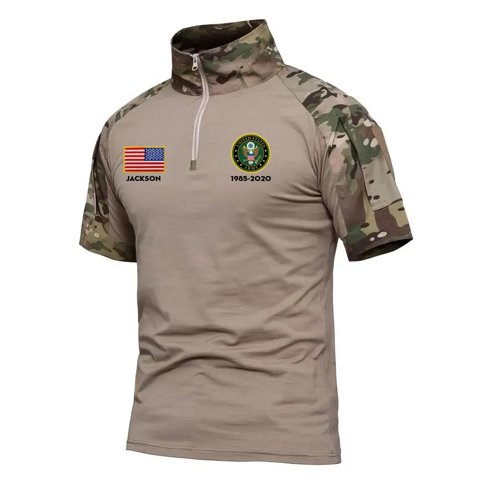 Personalized US Military Logo Custom Name & Time Hiking Army Shirt Printed KVH241817