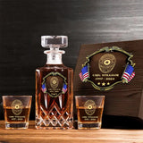 Personalized US Police Bagde Custom Name & Time 
Decanter Set With Glasses Or Whiskey Glass Printed AHVA241836