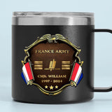 Personalized French Veteran Rank Gold & Service Time Coffee Cup 2D Printed AHHN241864