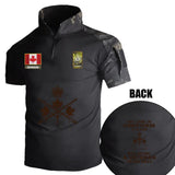 Personalized My Time In Uniform Is Over Canadian Army But Being A Veteran Never Ends Canadian Veteran Rank Camo Hiking Army Shirt Printed AHVQ241860