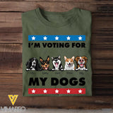 Personalized I'm Voting For My Dogs Dog Lovers Gift T-shirt Printed VQ241877