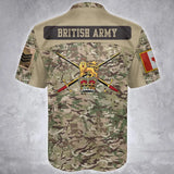 Personalized British Army Veteran Custom Name, Time & Rank Camo Football Jersay Shirt Printed AHVA241879
