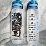 Personalized Australian Veteran Australian Military Logo Custom Rank & Name Water Tracker Bottle Printed KVH241940