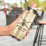 Personalized British Veteran Logo Custom Rank Camo & Name Stainless Steel 3D Print Cup Printed AHVA241945