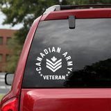 Personalized Canadian Veteran/Soldier Rank Car Decal Printed