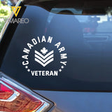 Personalized Canadian Veteran/Soldier Rank Car Decal Printed