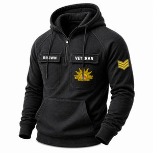 Personalized Australia Veteran Name & Rank American Retro Hooded Sweatshirt Printed H1305