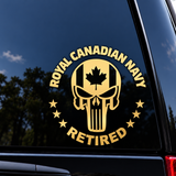 Canadian Military Retired Skull Car Decal Printed
