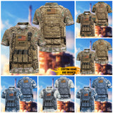 Premium Personalized US Veteran Soldier Art Polo Shirt 0804 Gifts For US Veterans, Gifts For Independence Day Veteran Day