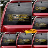 Personalized US Veterans Soldier Car Decal Printed ML1604