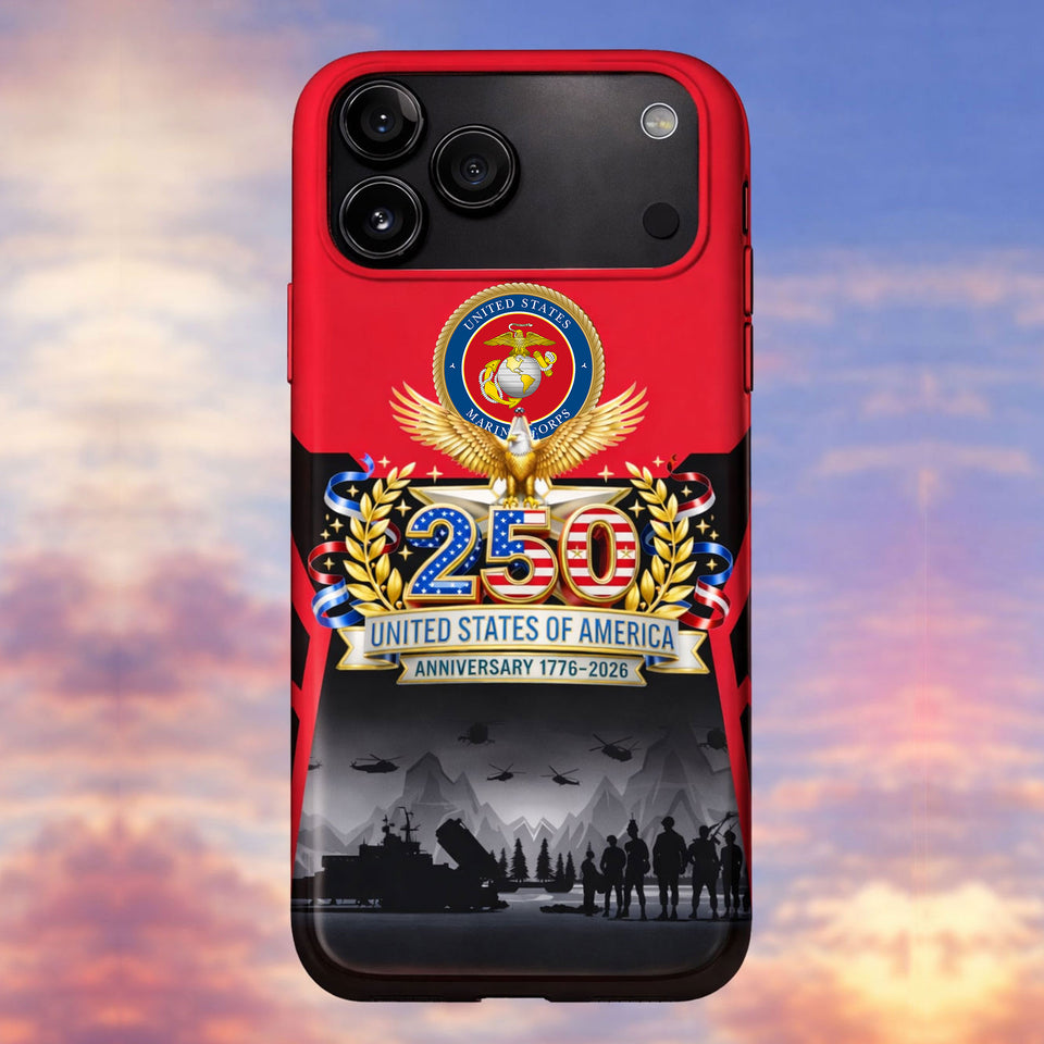 Premium America 250th Anniversary US Veteran Phonecase 13032602, Gifts for U.S. Veterans, Gifts for Independence Day, Veterans Day