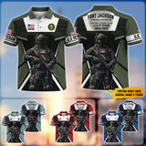 Premium Personalized US Veteran Soldier Art Polo Shirt 301042601, Gifts For US Veterans, Gifts For Independence Day Veteran Day