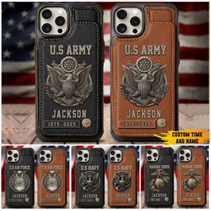 Premium Price America US Veteran Leather Phonecase 25032601 Gifts for Independence Day, Veterans Day
